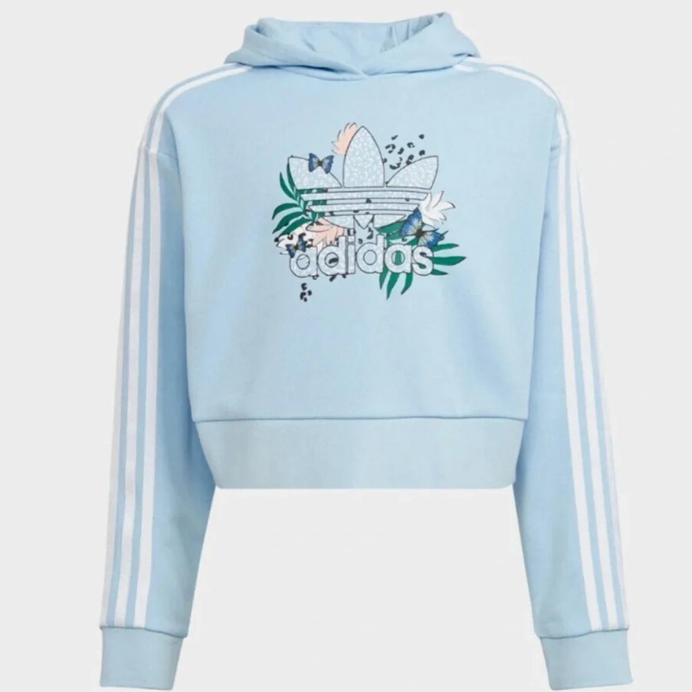 Adidas| Kids HER Studio London Animal Flower 3 stripe hoodie- Size 11-12 years